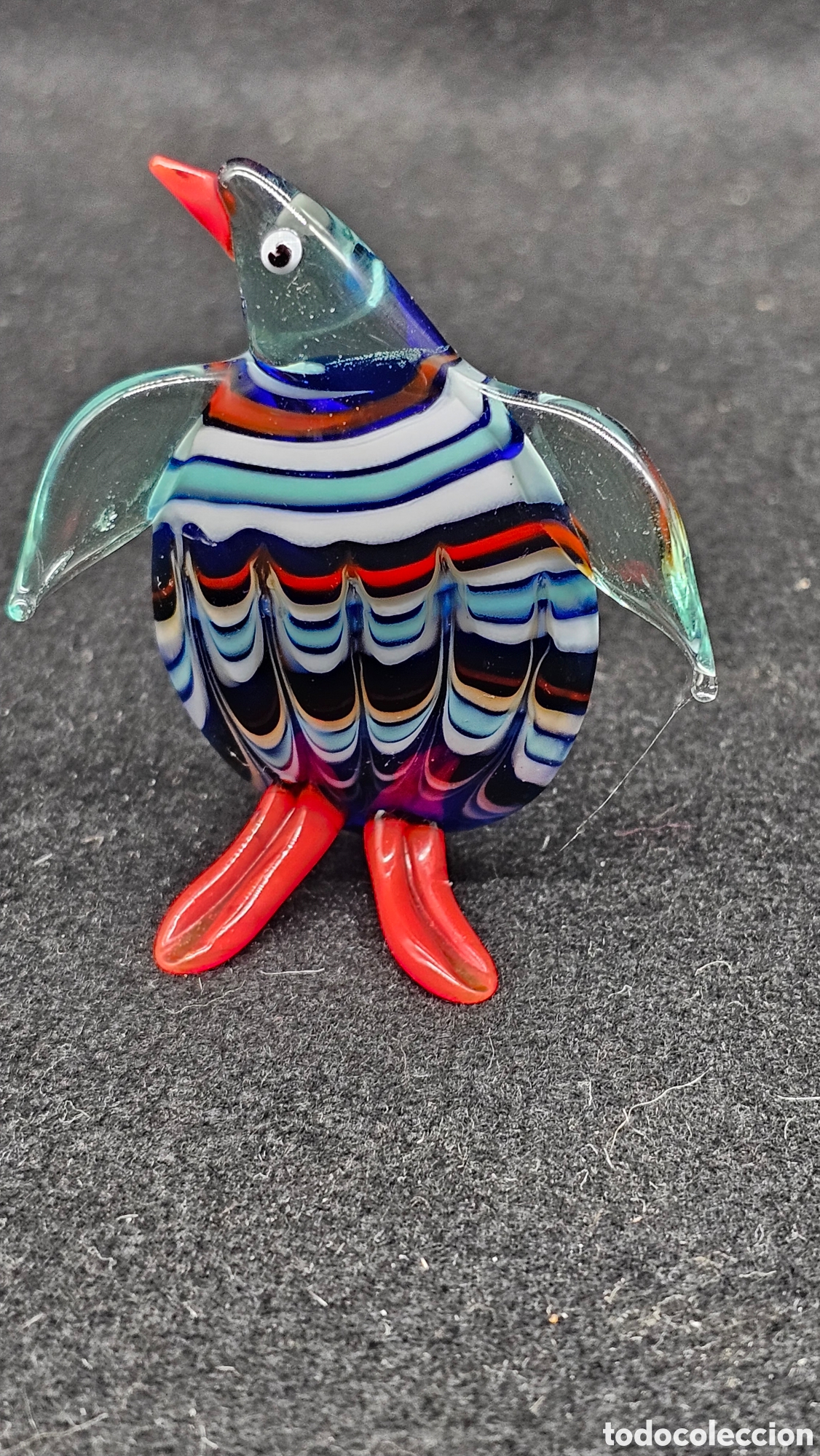 Antig&uuml;edades: Ping&uuml;ino de cristal de murano