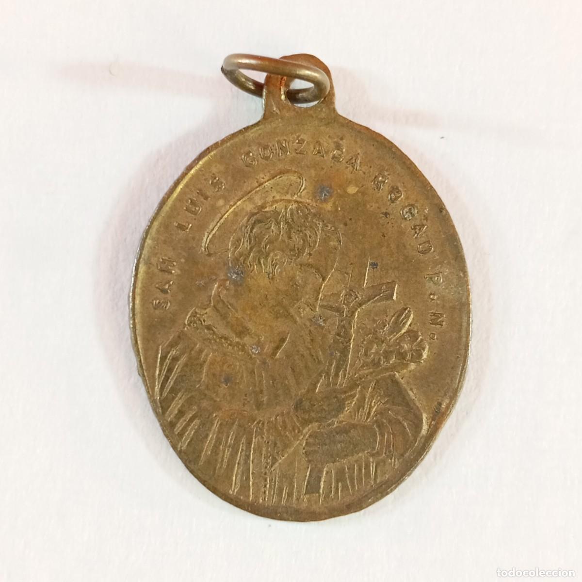 Antig&uuml;edades: MEDALLA RELIGIOSA - SAN LUIS GONZAGA ROGAD POR NOSOTROS - ROMA / 3274