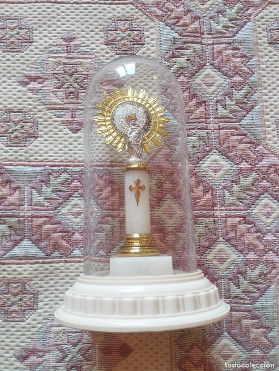 Antig&uuml;edades: Antiguo Fanal de Cristal Virgen del Pilar - Vintage A&ntilde;os 60