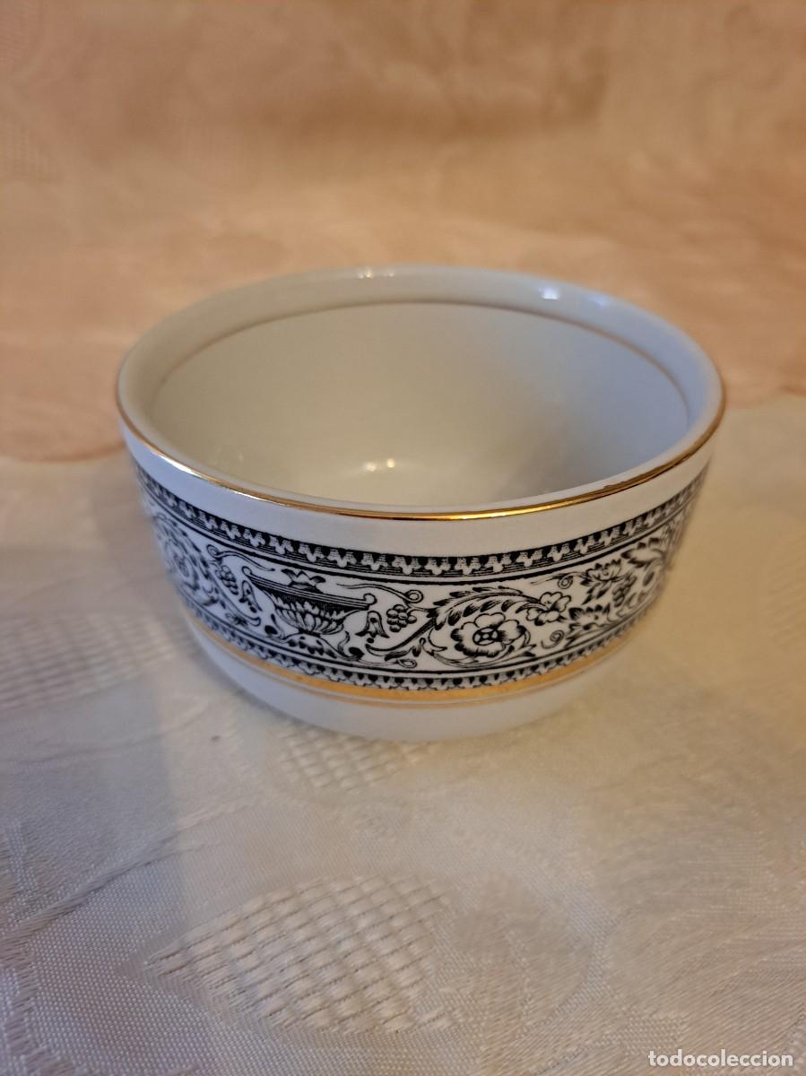 Antig&uuml;edades: Elegante azucarero de porcelana Alpine White Ironstone, Wood & Sons. Saracen