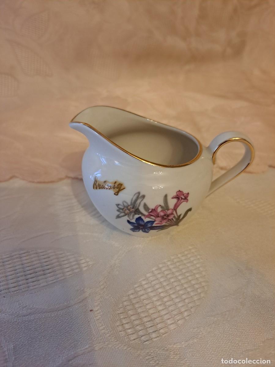 Antiques: Preciosa cremera lechera de porcelana cottier freres suisse.