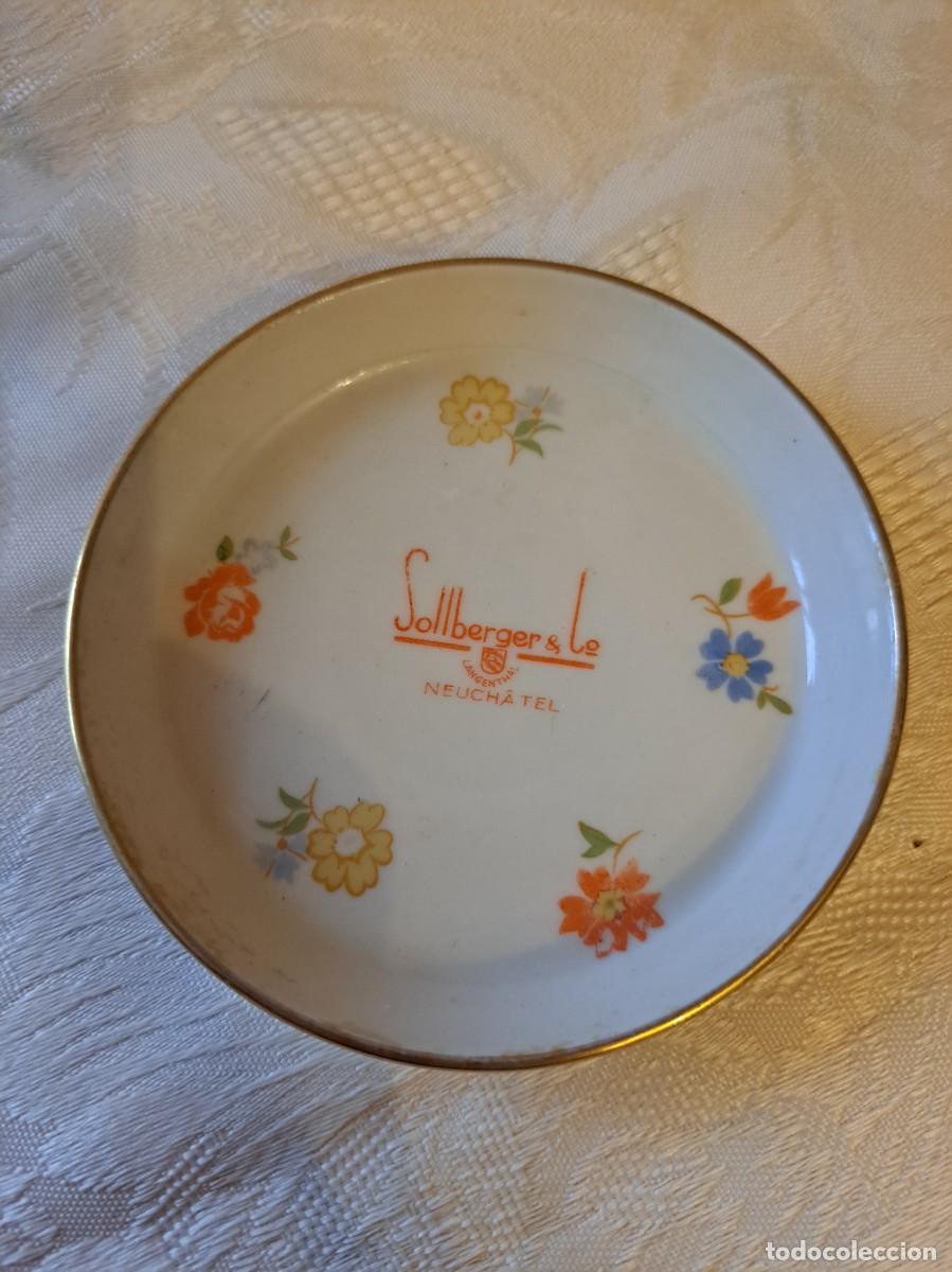 Oggetti Antichi: Peque&ntilde;o platillo de porcelana langenthal suisse. publicidad Sollberger s, lo. Langenthal Neuchatel