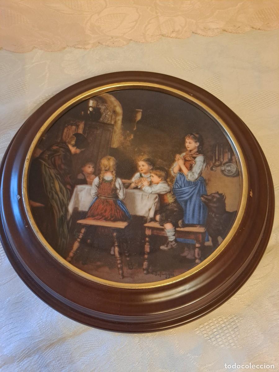 Antig&uuml;edades: Plato de porcelana Bareuther Waldsassen Bavaria, Der Vogel Oraci&oacute;n de la noche