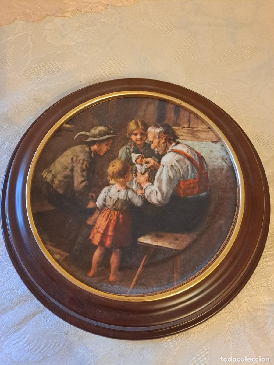 Antig&uuml;edades: Plato de porcelana Bareuther Waldsassen Bavaria, Der Vogel La reparaci&oacute;n de la mu&ntilde;eca