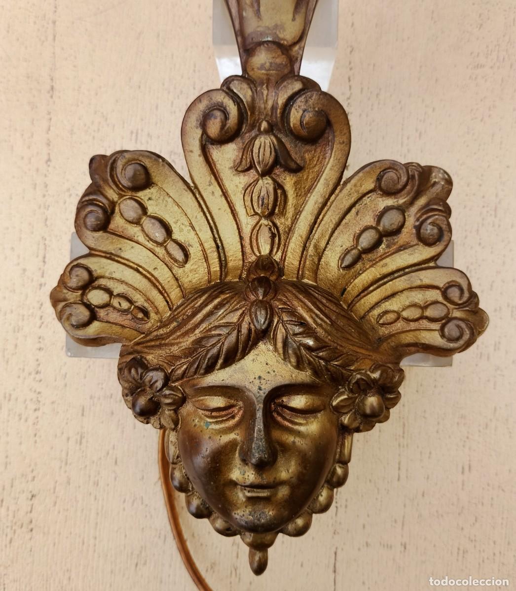 Antig&uuml;edades: Antiguo Aplique para Pared Est&eacute;tica Estilo Art Nouveau