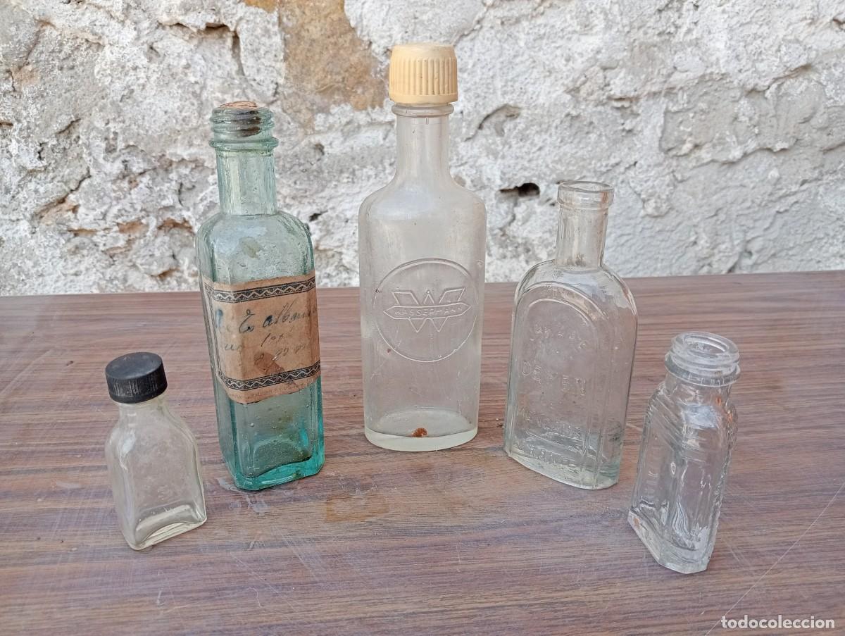 Antig&uuml;edades: ANTIGUAS BOTELLAS FARMACIA JARABE DEYEN MANZANA LAXANTE ,WASAERMAN MEDICAMENTOS