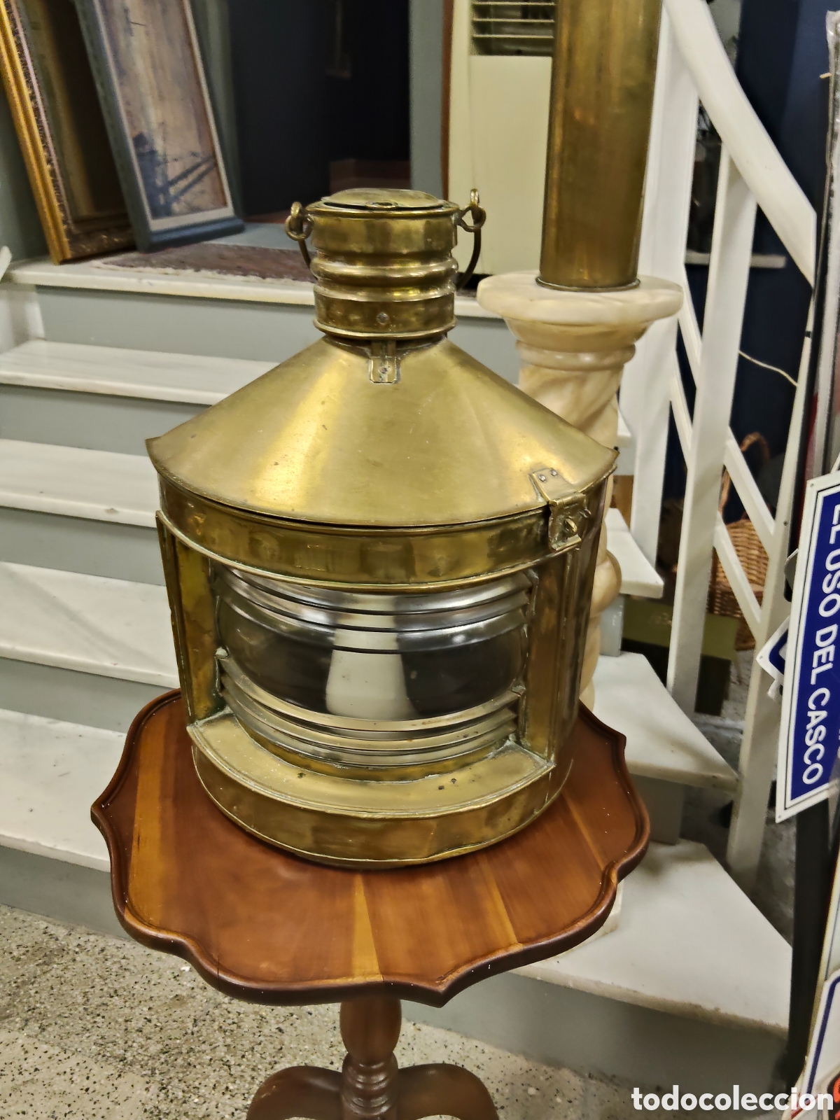 Antiques: Impresionante farol de barco gran tama&ntilde;o