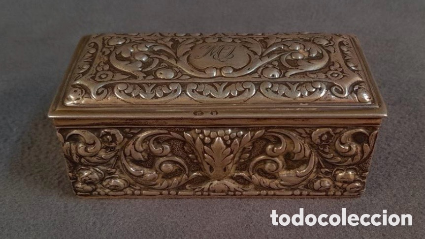 Antig&uuml;edades: Preciosa, caja Joyero, en plata de ley contrastada