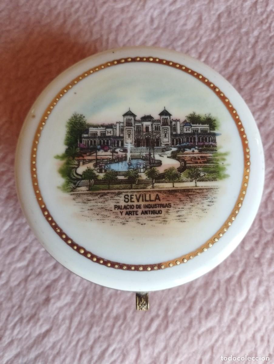 Antig&uuml;edades: Cajita Joyero de Porcelana Vintage Sevilla - Palacio de Industrias 1929