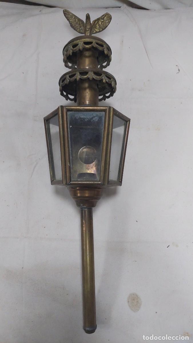 Antig&uuml;edades: Magn&iacute;fico farol de vela para imagen o santo