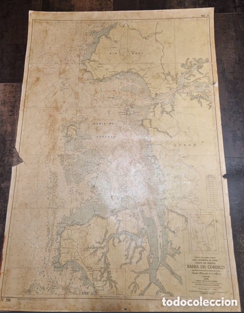 Antig&uuml;edades: Antiguo Mapa de Guinea Ecuatorial 1967 Espa&ntilde;a