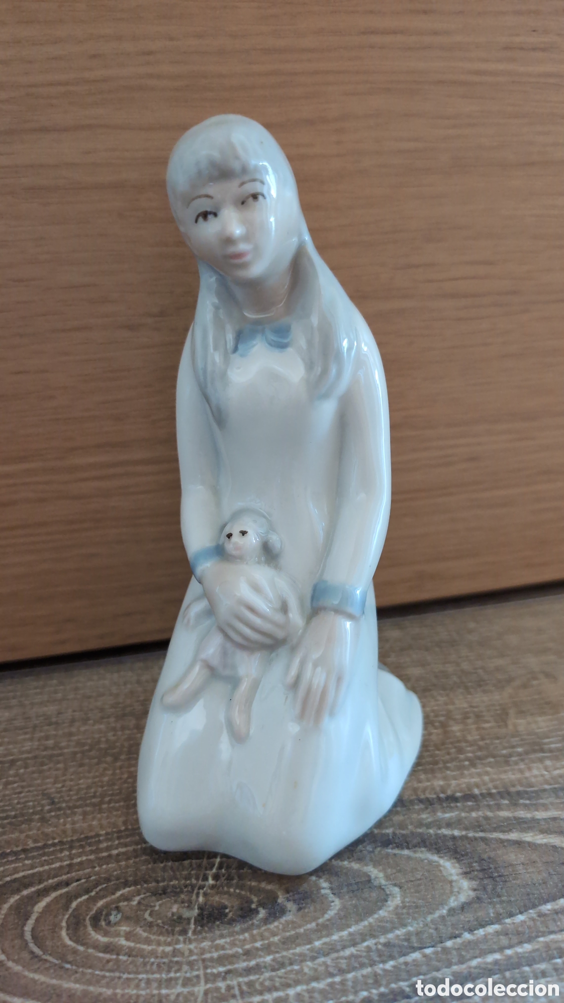 Antiquit&auml;ten: Figura Porcelana Zaphir (Grupo Lladr&oacute;) - Ni&ntilde;a con Mu&ntilde;eca