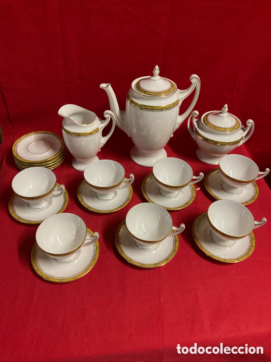 Antiquit&eacute;s: Juego de caf&eacute; de porcelana Epiag Royal