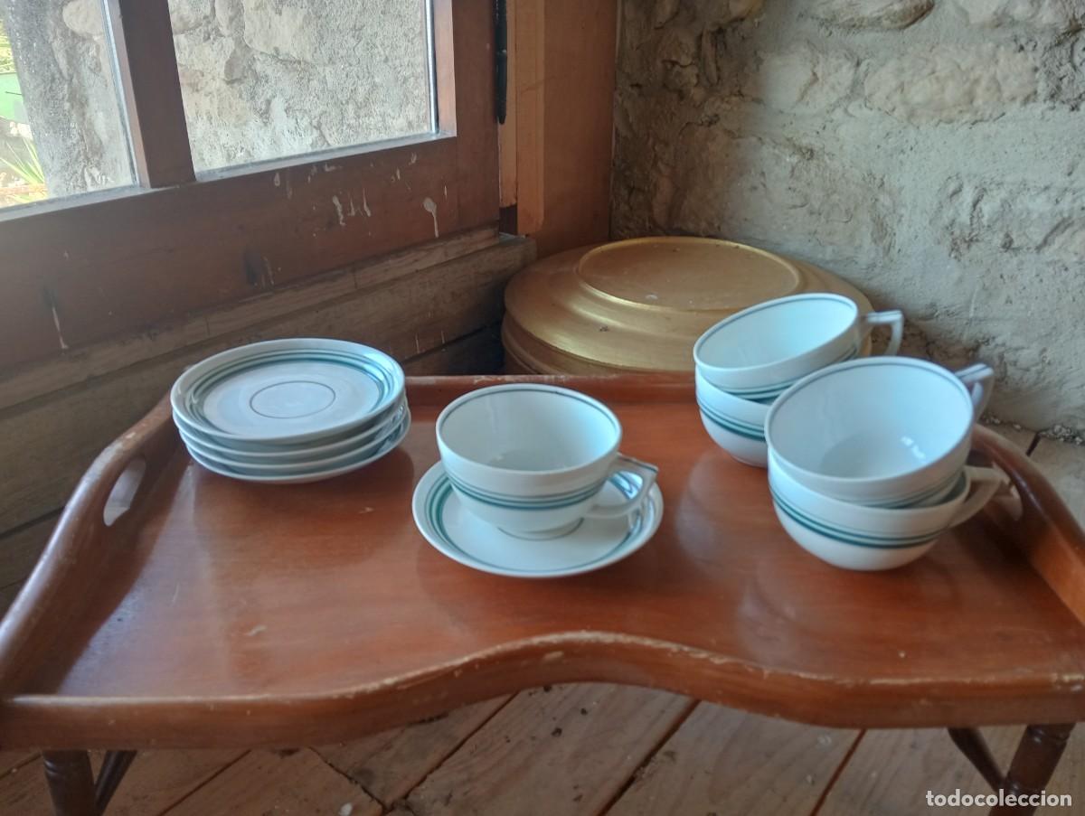 Antig&uuml;edades: JUEGO DE TE VINTAGE DECORADO - Foto 2
