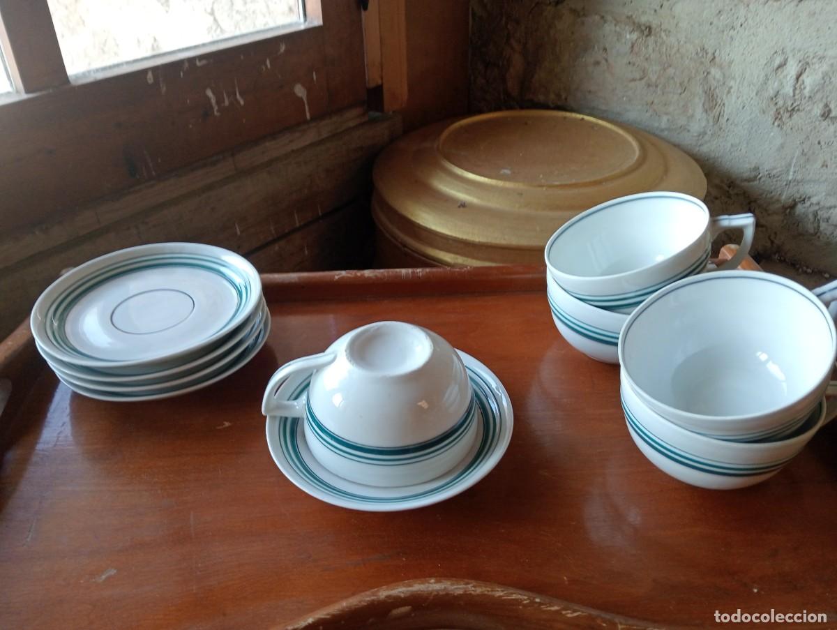 Antig&uuml;edades: JUEGO DE TE VINTAGE DECORADO - Foto 3