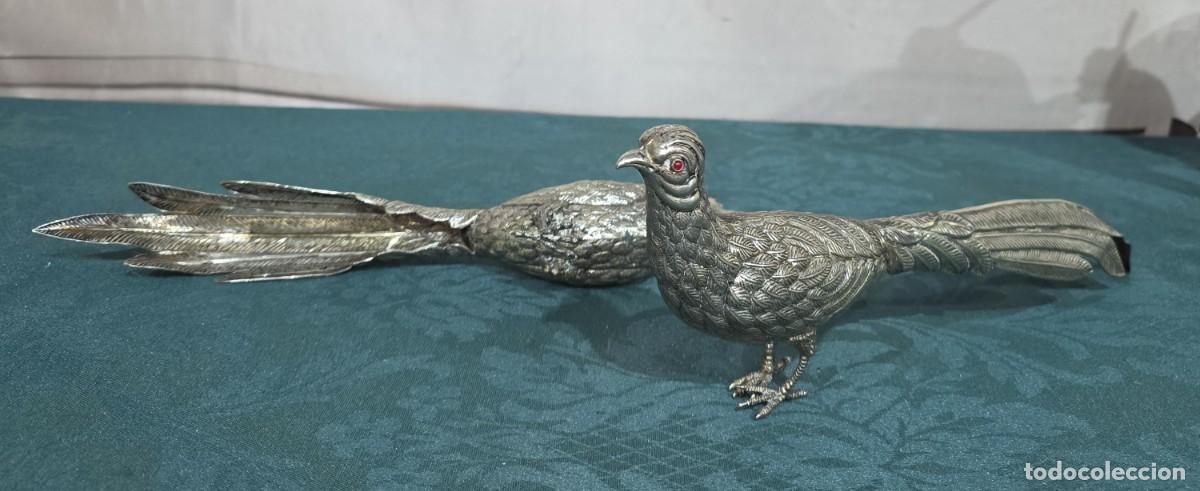 Antig&uuml;edades: Pareja de figuras decorativas de faisanes - Foto 4
