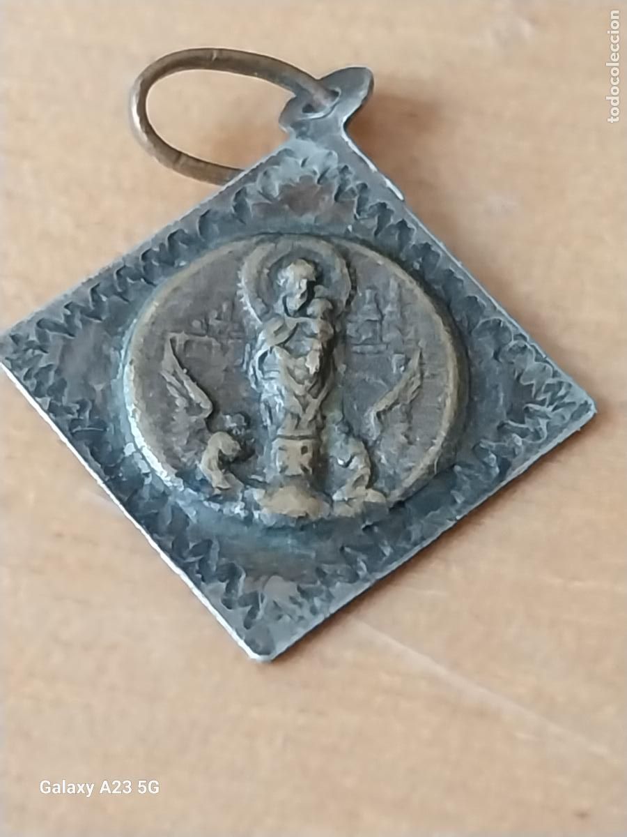 Antig&uuml;edades: VIRGEN PILAR NTRA SRA MEDALLA ROMBOIDE PRECIOSA P&Aacute;TINA 1.87CMS ALTO