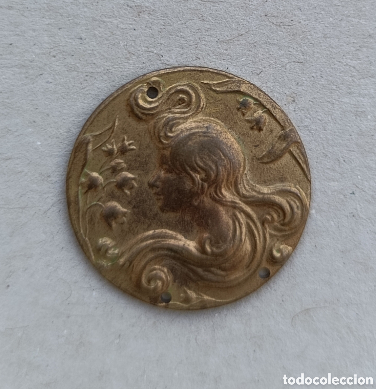 Antig&uuml;edades: AVE MARIA VIRGO Chapa antigua relieve