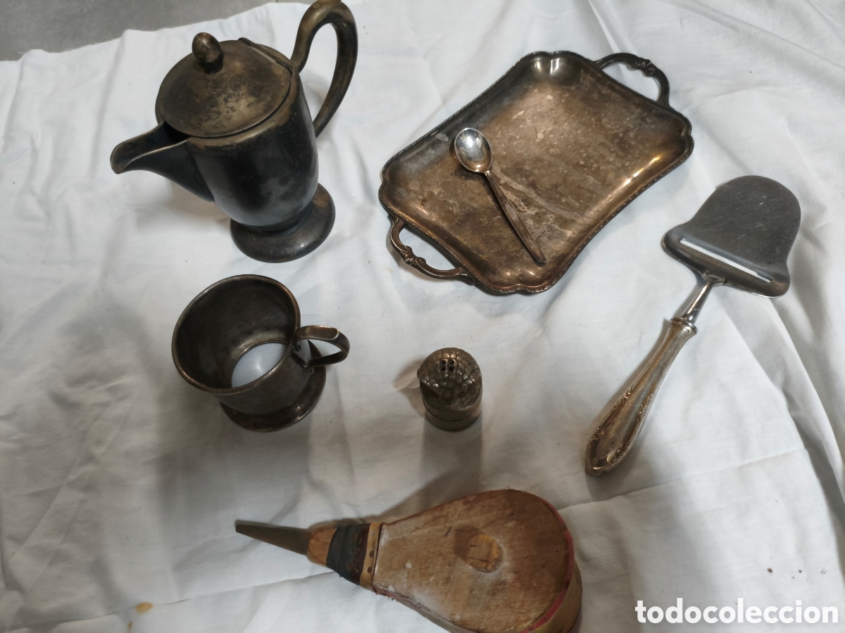 Antig&uuml;edades: Lote antig&uuml;edades plateadas