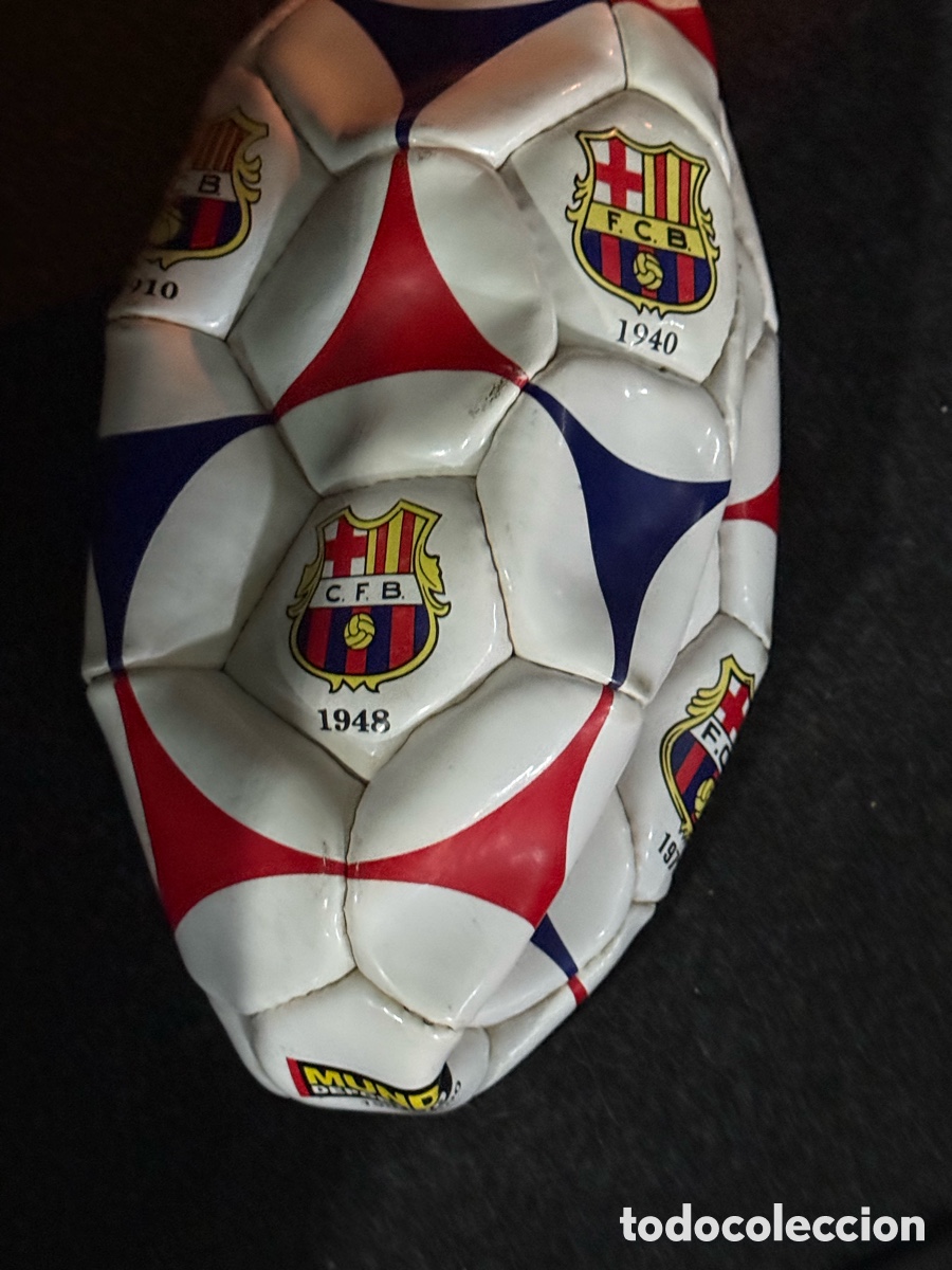 Antig&uuml;edades: Vintage bal&oacute;n FCB a&ntilde;o 90 mundo deportivo