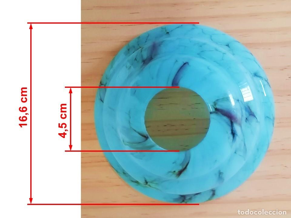 Antig&uuml;edades: ANTIGUA TULIPA AZUL JASPEADA - Foto 4