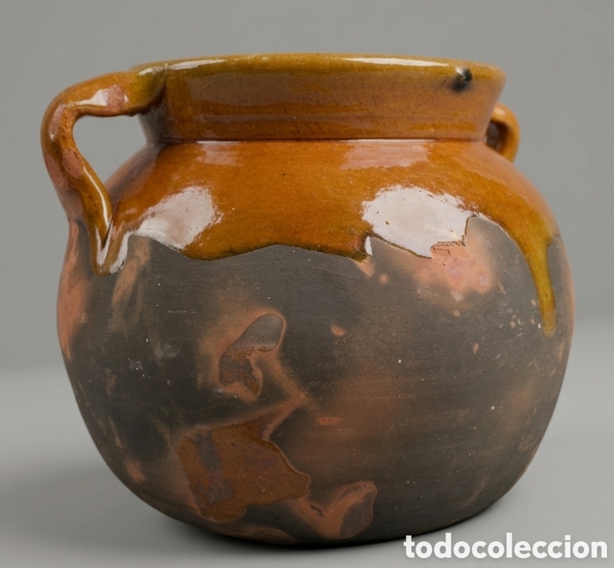 Antig&uuml;edades: OLLA - PUCHERO DE BARRO COCIDO CON ASAS - - Foto 3