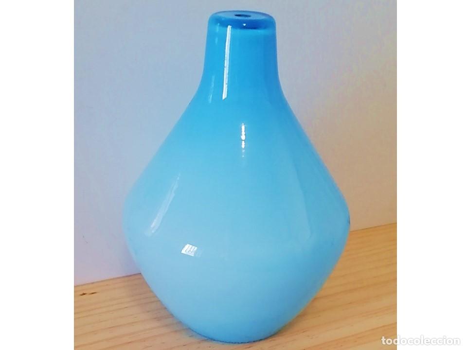 Antig&uuml;edades: ANTIGUA TULIPA AZUL TIPO PERA