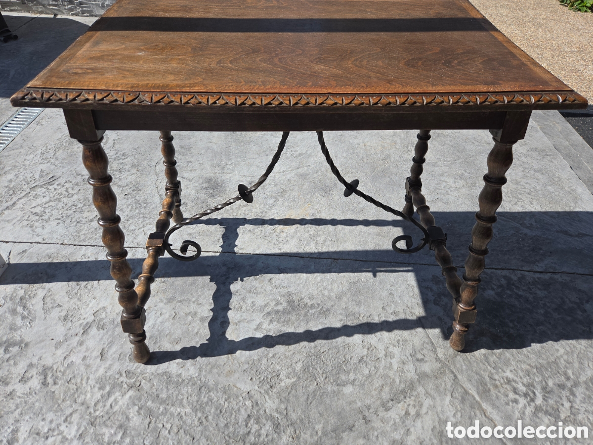Antig&uuml;edades: Mesa antigua de madera - Foto 3