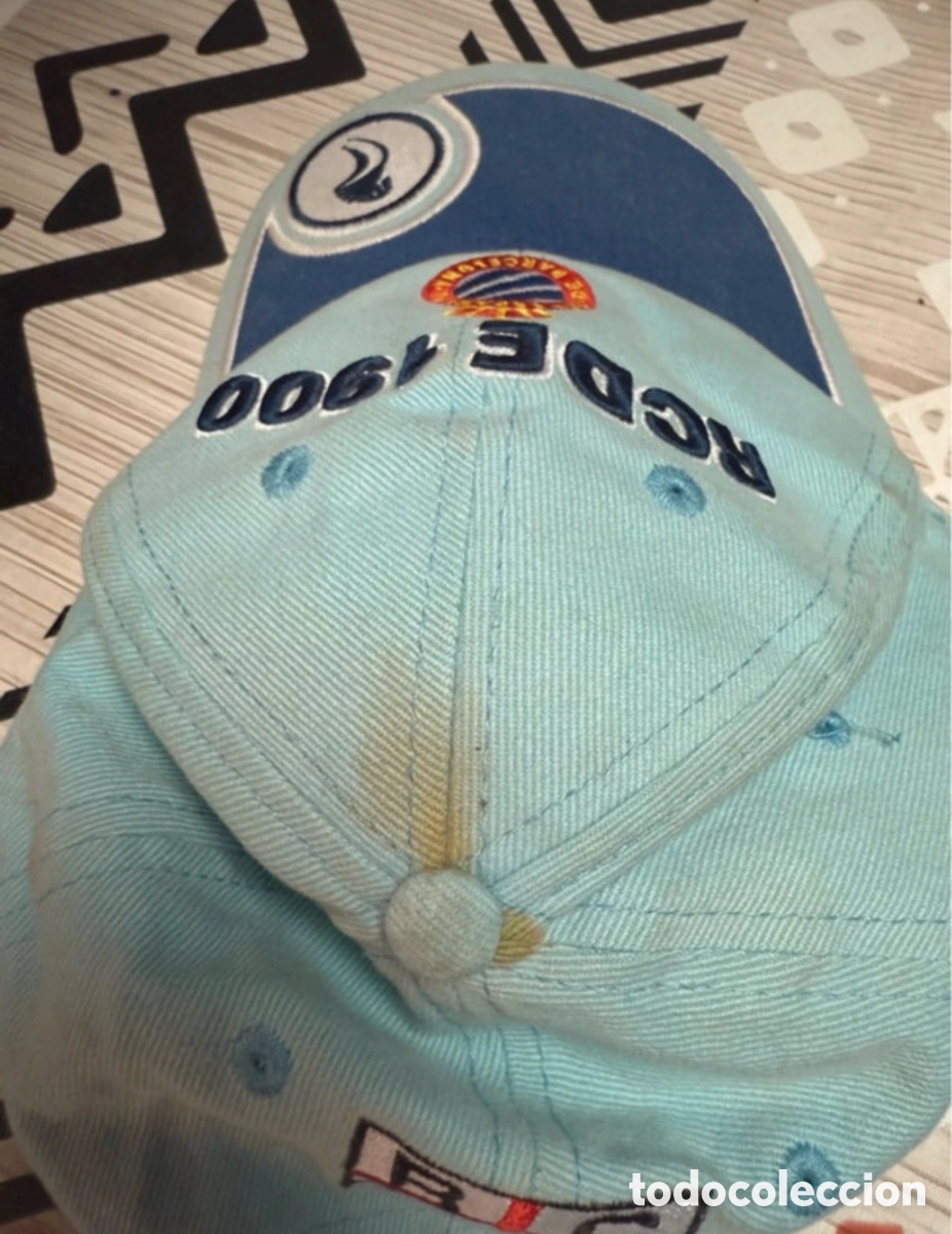Antig&uuml;edades: Gorra vintage RCDE espa&ntilde;ol OFICIAL - Foto 4