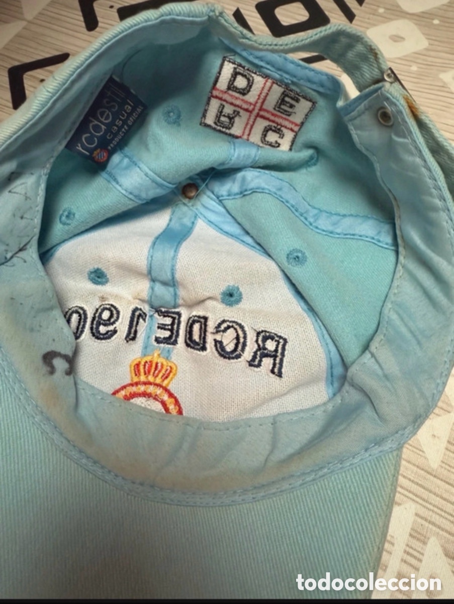Antig&uuml;edades: Gorra vintage RCDE espa&ntilde;ol OFICIAL - Foto 6