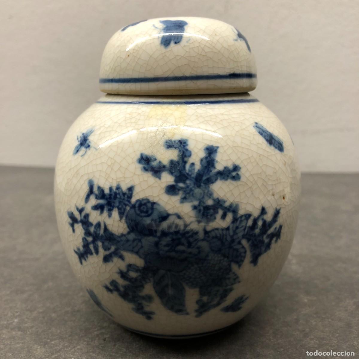 Antig&uuml;edades: ANTIGUO TARRO DE JEGIBRE, TE O ESPECIAS - DE PORCELANA ESMALTADA ORIENTAL- 12,5 X 11 CM / 486