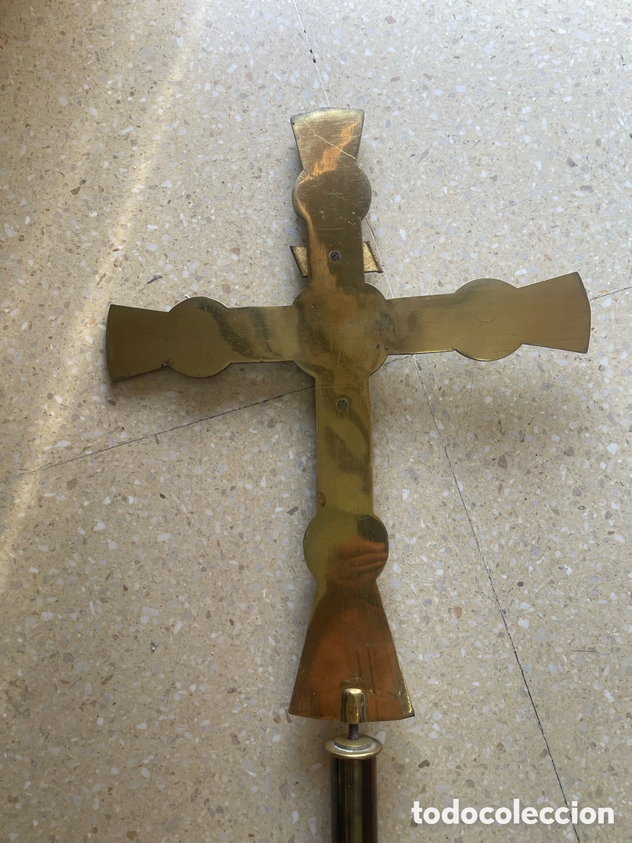 Antig&uuml;edades: B&Aacute;CULO PROCESIONAL SIGLO XIX 218 CM - Foto 5
