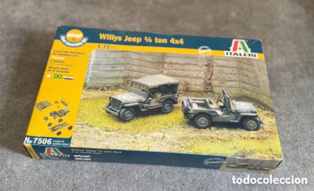 Antig&uuml;edades: Maqueta vintage jeep 1.72 italeri