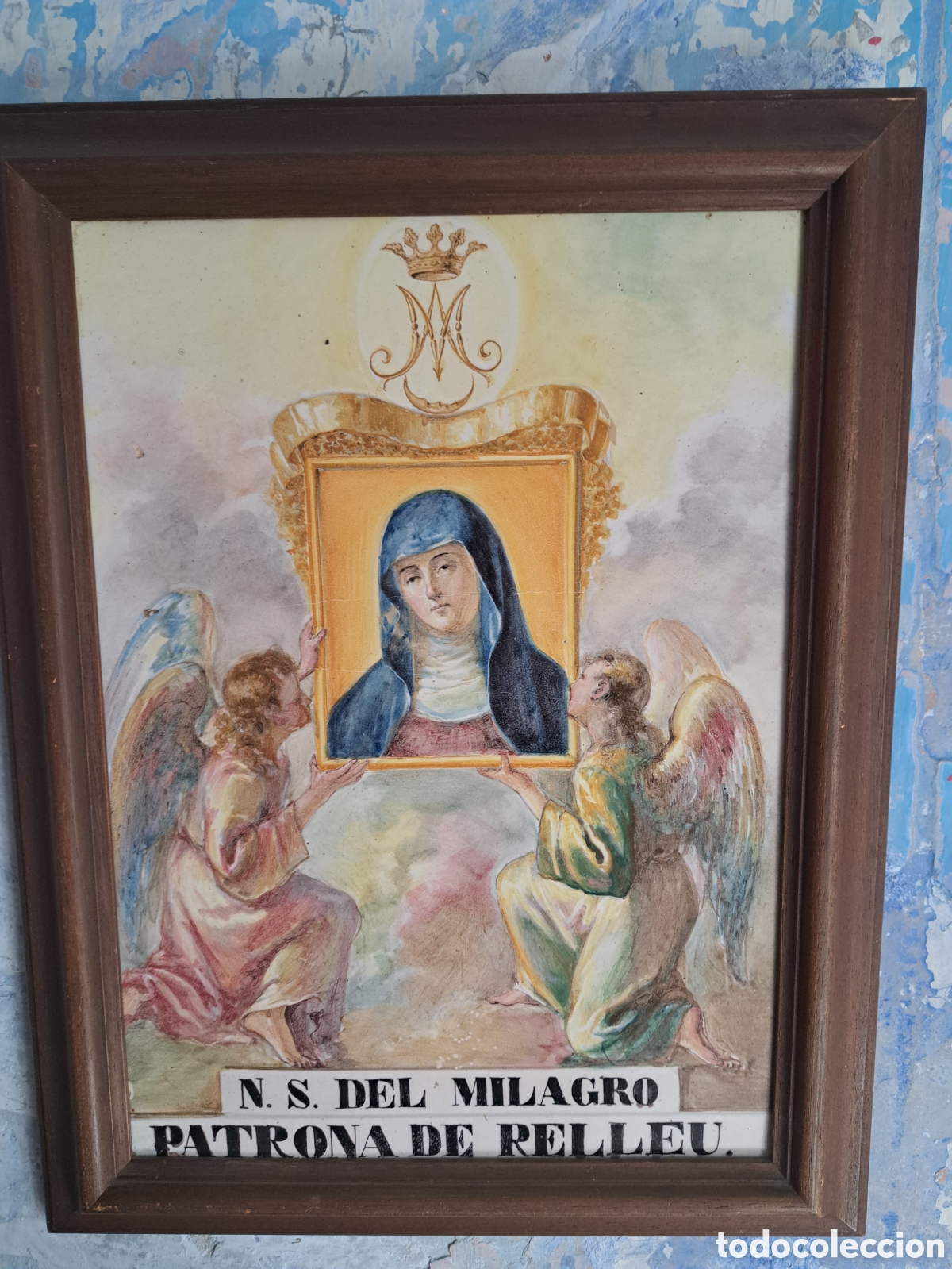 Antig&uuml;edades: Placa ceramica patrona de Relleu