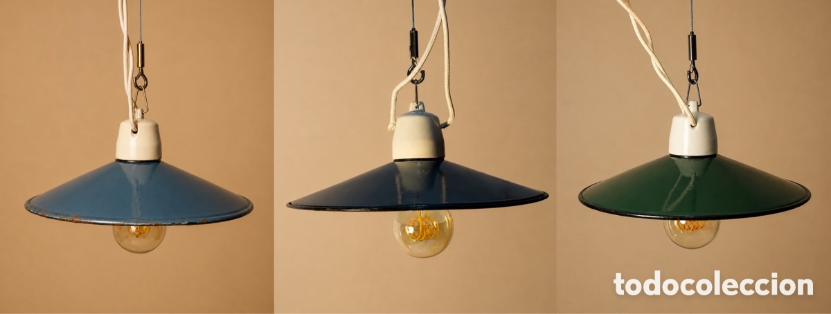 Antig&uuml;edades: 2 L&Aacute;MPARAS MID CENTURY INDUSTRIAL - Foto 7