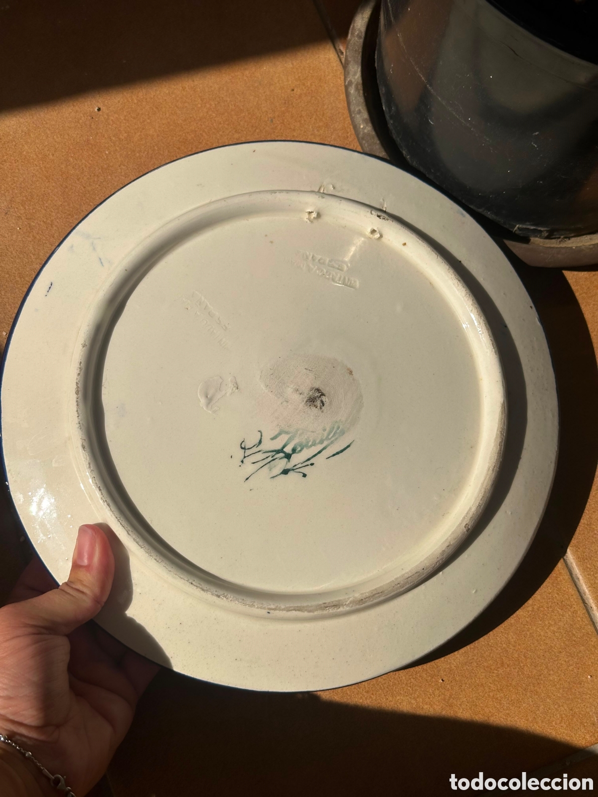 Antig&uuml;edades: Plato de cer&aacute;mica granadina - Foto 3