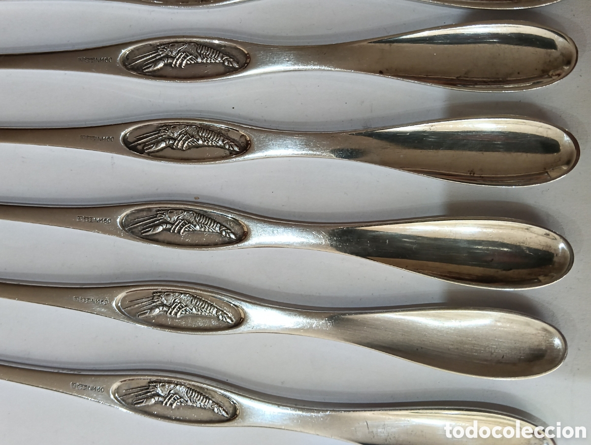 Antig&uuml;edades: Set Cubiertos de Plata Punzonada - Foto 2