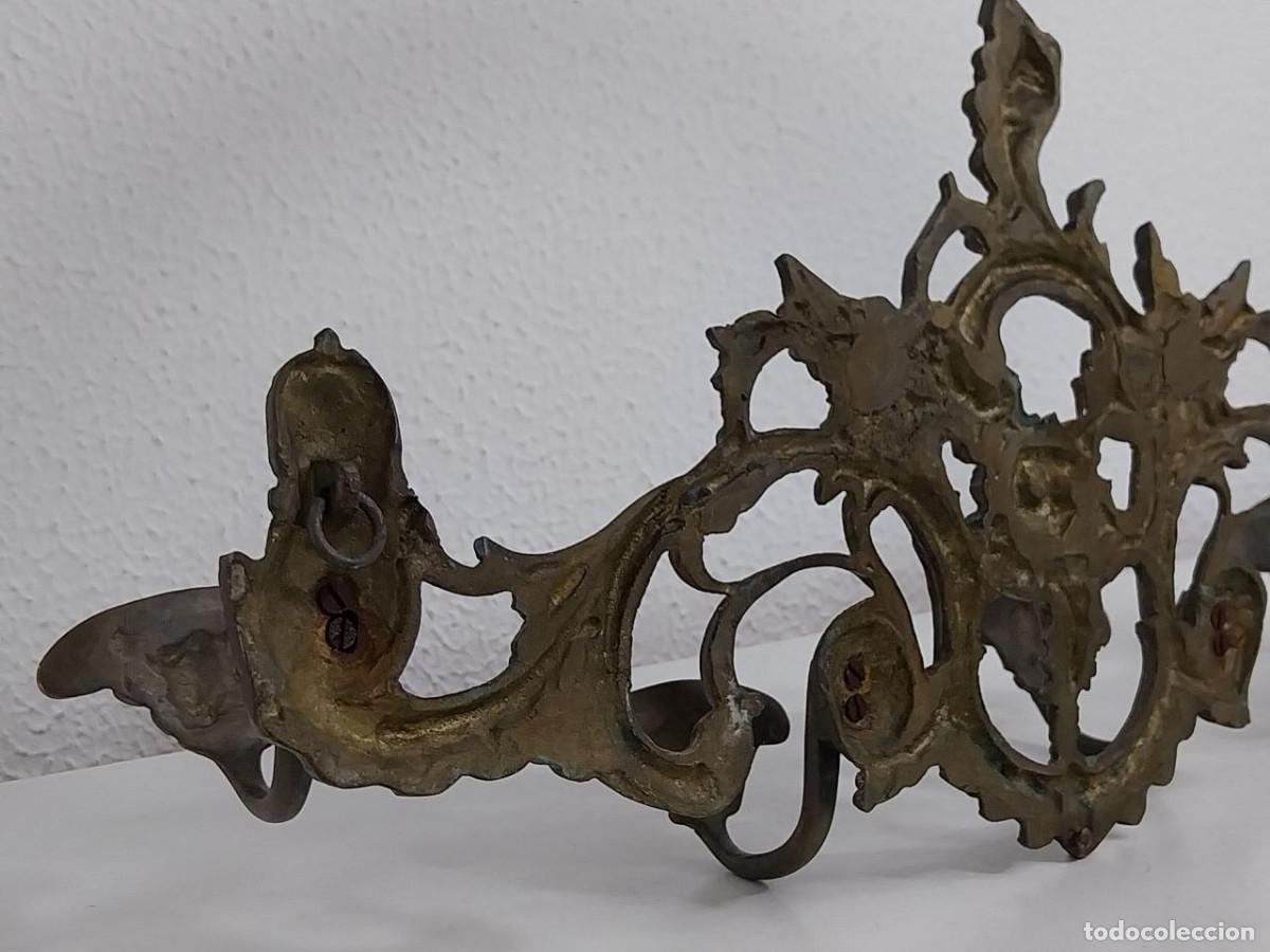 Antig&uuml;edades: Perchero de pared de bronce, estilo ornamental - Foto 8