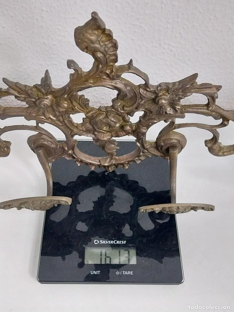 Antig&uuml;edades: Perchero de pared de bronce, estilo ornamental - Foto 10