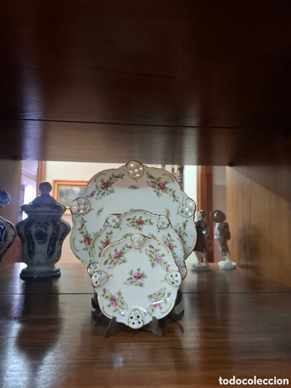 Antig&uuml;edades: Juego de Platos 3 Tama&ntilde;os Porcelana Rosenthal Classic Rose