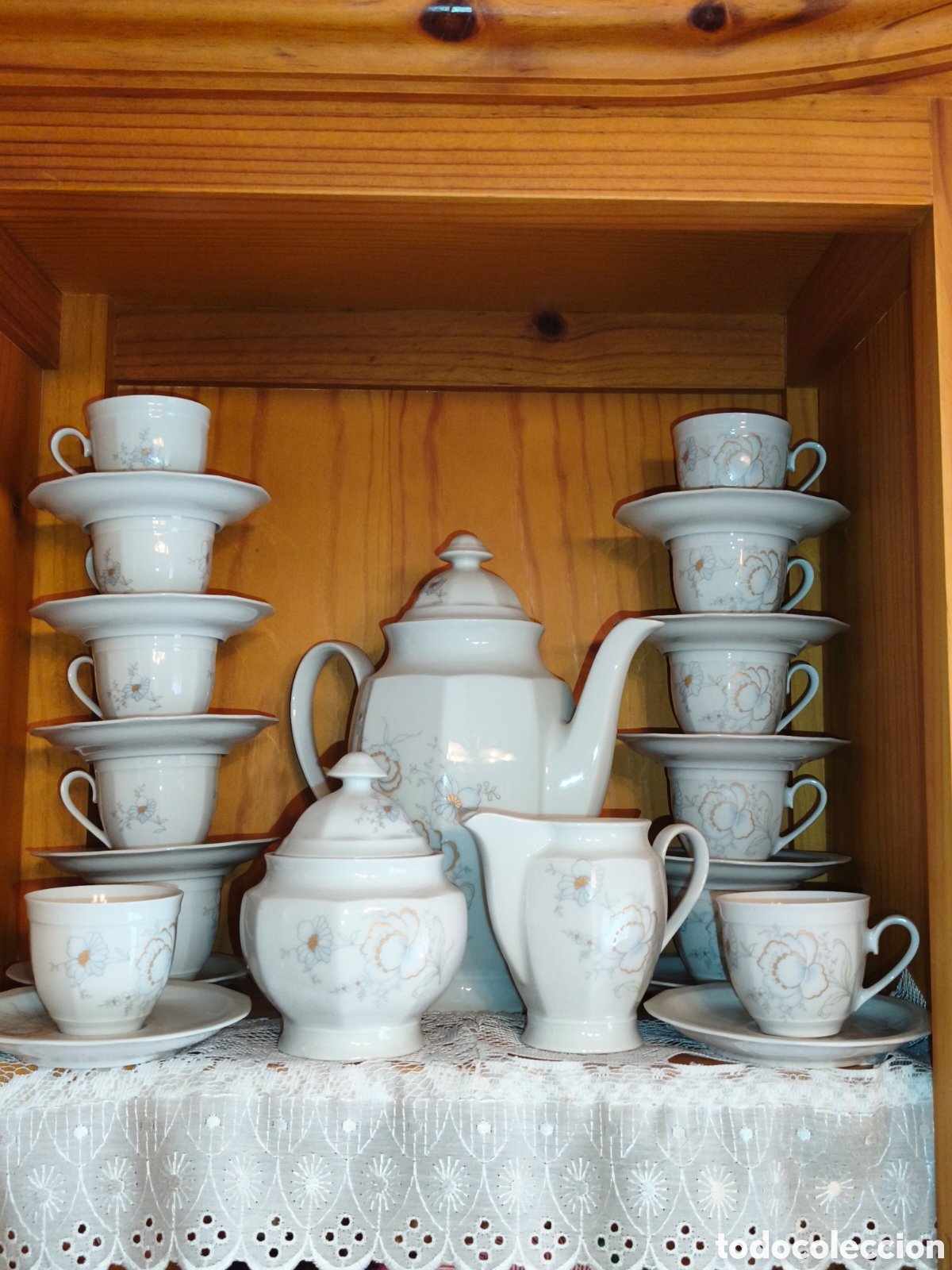Antig&uuml;edades: Juego de caf&eacute; completo vintage alem&aacute;n de 12 servicios Winterling Bavaria
