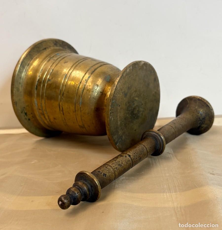 Antig&uuml;edades: Mortero de Bronce con Maza Original - Foto 6