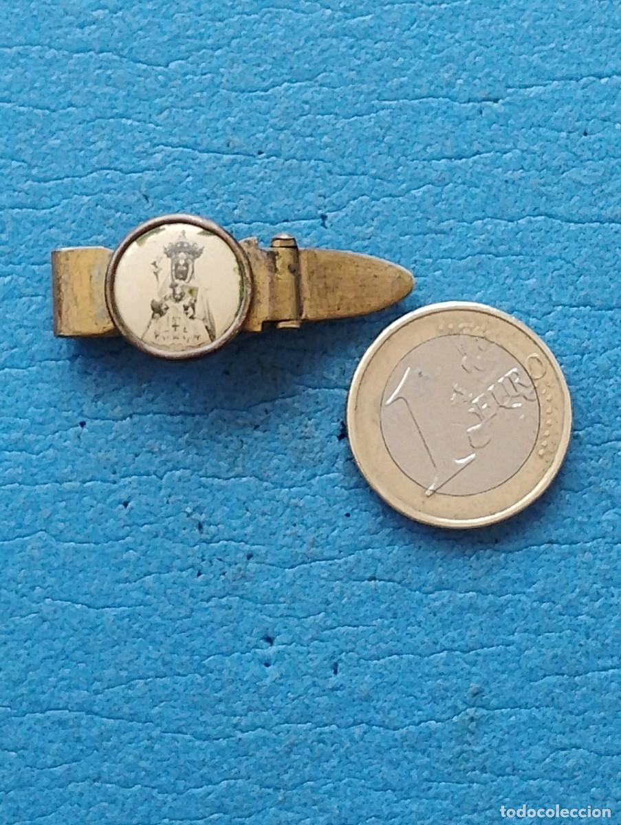 Antig&uuml;edades: ANTIGUO CLIP/PINZA PARA BILLETES O CORBATA - IMAGEN VIRGEN - USADO