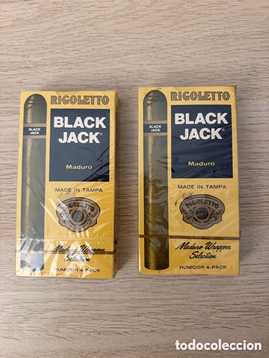 Antig&uuml;edades: 2 paquetes de tabaco Black Jack Rigoletto