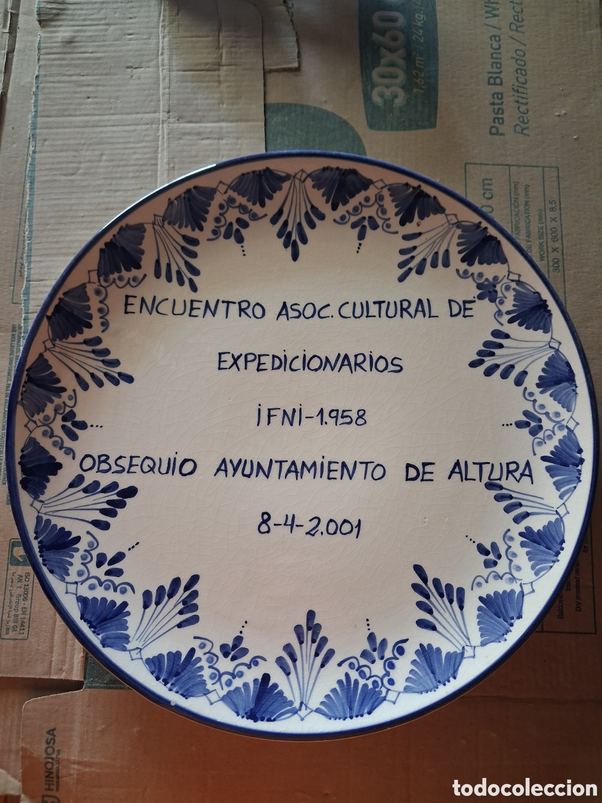 Antig&uuml;edades: Plato conmemorativo Ifni 1958 Altura (CS) 2001