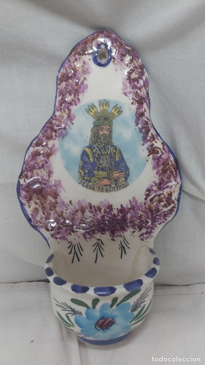 Antig&uuml;edades: Benditera porcelana Jes&uacute;s Rescatado