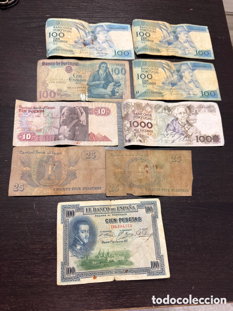 Antig&uuml;edades: Billetes de egipto y portugal