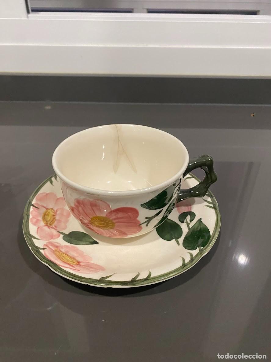 Antig&uuml;edades: Taza y platillo de Villaroy & Boch