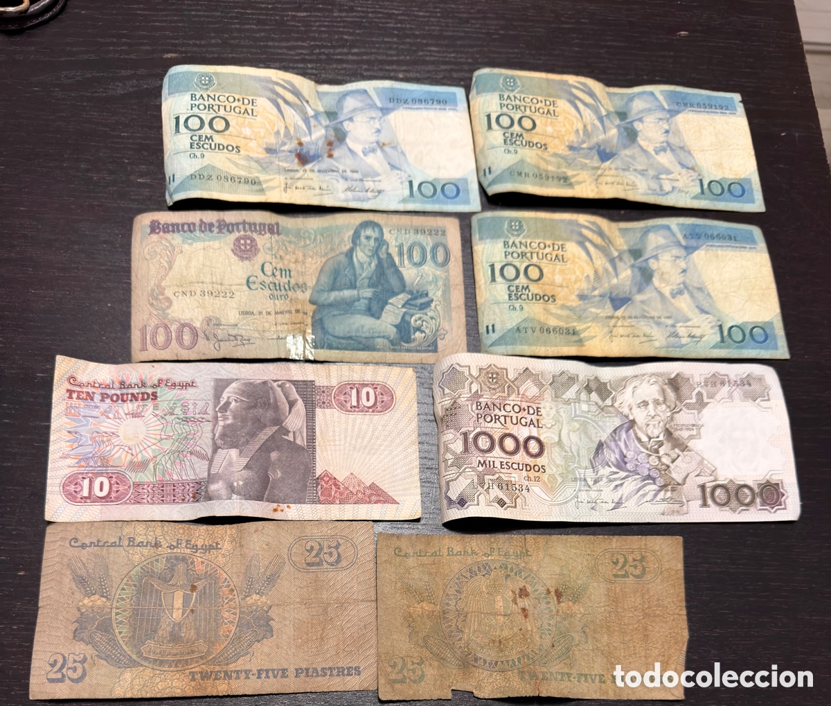 Antig&uuml;edades: Billetes de egipto y portugal
