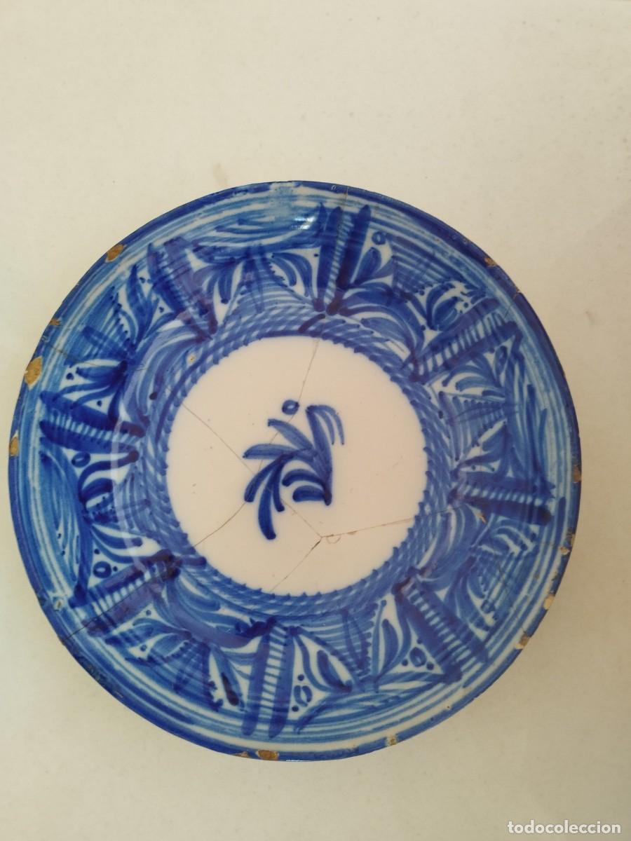 Antiquit&auml;ten: Plato azul cer&aacute;mica Manises
